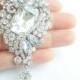 Wedding Jewelry Trendy Rhinestone Crystal Drop Flower Bridal Brooch, Wedding Deco, Bridal Bouquet, Sash Brooch, Party Jewelry - BP04823C5