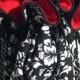 Anti Tarnish  Damask Jewelry Pouch, Bag, Tote in black white and red