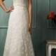 Sheer Back Lace Wedding Dresses With Sleeves 2015 New White Ivory Bridal Gowns