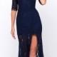 Only One Navy Blue Lace Maxi Dress