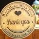Natural Wedding THANK YOU Kraft HANDMADE WITH ♥ LOVE Stickers Choose Quantity