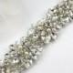 London - Swarovski Pearls And Rhinestones Encrusted Bridal Sash, Wedding Beaded Belt, Vintage Inspired Crystal Belt