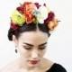 Frida Kahlo Flower Crown - Large, Colorful Day of the Dead Headband, Dia de los Muertos, Floral Crown, Headdress, Headpiece, Crown, Fiesta