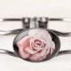 Pink Rose Bracelet - Victorian Bridal Jewelry, Cottage Chic Bracelet, Victorian Flower Bracelet Bangle