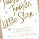 Kids Birthday Party invitations - Twinkle Twinkle Little Star - Birthday Invitations for Kids - Glitter Kids Birthday Invitations