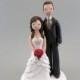Custom Bride & Tall Groom Wedding Cake Topper
