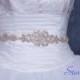 TINY Swarvoski wedding bridal rhinestone sash, belt