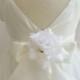 Flower Girl Dresses - IVORY with Ivory Satin Dress (FD0SV) - Wedding Easter Bridesmaid - For Children Toddler Kids Teen Girls