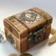 Nautical Engagement Ring Box - Nautical Wedding - Ring Bearer Box - Pirate Treasure Chest