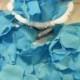 200 Rose Petals - Artifical Petals - Turquoise Blue - Crisp Aqua - Bridal Shower Wedding Decoration - Flower Girl Petals - Table Scatter