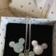 MOUSE EARS Necklace And Earrings Set For Themed Wedding Party In Dazzling Clear AB Acrylic Or Choose Colors
