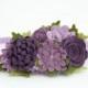 Felt Flower Garland Headband In Heathered Purples and Orchid