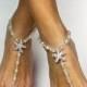 Starfish Barefoot Sandals Beach Wedding Sandals Foot Jewelry Starfish Foot Thong Barefoot Sandles Bridesmaids Gift Destination Wedding Shoes