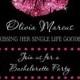 Lips Bachelorette Invitation - Printable Kissing Single Life Goodbye Invite