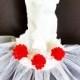 Dog tutu Wedding satin white with organza and satin ruffle and white tulle Bridal photo prop  best friend in wedding