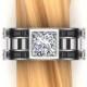 Same Sex 2 Carat Diamond Engagement Ring in Platinum - Masculine Ring