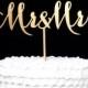 Mr and Mr Gay Wedding Cake Topper - Gold - Soirée Collection