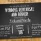 Chalkboard wedding rehearsal and Invite, Printables, Custom Dinner invitation, DIY, wedding rehearsal invitation