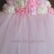 Pink Flower Girl Dress, Pink Ivory Tutu Dress