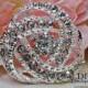 Stylish Silver Crystal Brooch - Wedding Brooch -  Bridal Accessories - Rhinestone Brooch Bouquet - Bridal Brooch Sash Pin 50mm 483220