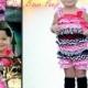 Baby Girl Clothes-Hot Pink Chevron Damask Lace Petti Romper & Flower Headband SET-Newborn Girl Clothes-Preemie-Newborn-Flower Girl Dress