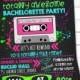 Totally Awesome Neon 80's Bachelorette Invitation