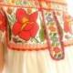 Oaxaca Juquila Cotton and Linen Ethnic Mexican romantic wedding Fiesta Ethnic unique  Maxi dress