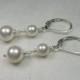 Pearl Bridesmaid Earrings - Set of 8 Drop Pearl Earrings - Pearl Bridal Jewelry