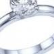 Solitaire Diamond Engagement Ring 14k White Gold or Yellow Gold Diamond Ring