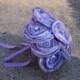 SALE: Spring Lilac Satin and Bridal Button Bouquet