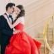 A Crimson Red Wedding Dress To Remember