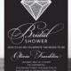 Diamond Bridal Shower Invite - Wedding Shower Invite - Printable Shower Invitation - Bling - Glitter Bridal Shower - Diamond Ring