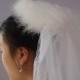 Vintage Bridal Veil with Fabulous Feathers 1960's