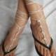 CROCHET BAREFOOT SANDALS / Barefoot Sandles Shoes Clips Victorian Anklet Crochet Women Wedding Sexy Accessories Bridal Elegant Feminine Chic