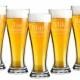 Groomsmen Gift, 5 Personalized Beer Glasses, Custom Engraved Pilsner Glass, Wedding Party Gifts
