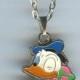 Cute! DONALD DUCK Character Holding a Bouquet of Flowers Charm Pendantwith Necklace - N335