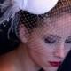 WEDDING HAT birdcage veil beautifull headpiece, bridal hat