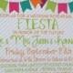 PRINTED or DIGITAL Fiesta Rehearsal Dinner Wedding Shower Birthday Invitations 5x7 Customized Grey Stripe Mexican Fiesta Design 0.82 each
