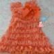 Coral Petti Lace Dress, ruffle dress, baby dress, girls dress, Birthday outfit, girls outfit, flower girl dress, toddler dress