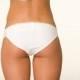 White Lingerie- Honeymoon Panties - Lace Waistband Bikini Brief