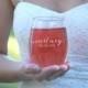Personalized Bridesmaid Gifts, Stemless Wine Glasses, ANY QUANTITY, Wedding Toasting Glasses, Custom Wine Glass, Gift for Bridesmaids