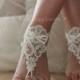 Bridal Barefoot Sandals ivory barefoot sandals,Bridal Foot jewelry,Beach wedding barefoot sandals Lace shoes,Beach wedding sandals