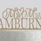 Rustic Wedding Cake Topper - Mr and Mrs Cake Topper, Wedding Cake Decor, Custom Cake Topper