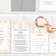 Peach wedding pocketfold invitation suite templates