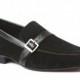 Life Style Mens Black SUEDE LEATHER Casual Shoes With Leather Trim