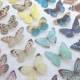 Hand cut silk butterfly hair clips with Swarovski Crystals Bride Wedding Prom Garden Party Ethereal Boho- Pick and mix selection of 3