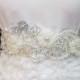 Beaded Flower Belt Bridal Wedding Rhinestone Sash Bridal 3D Applique Off white Ivory