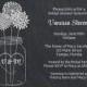 Chalkboard Mason Jar Bridal Shower Invitations, Wedding, Black, White, Flowers, Set of 10 Printed Cards, FREE Ship, MSNCB, Chalkboard Mason