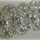 Authentic Crystal Rhinestone Trim, Rhinestone Applique, Bridal Applique, Wedding Applique, Sash Applique, Bouquet Wrap, DIY Wedding CR-048