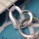 ON SALE Floating Heart Wedding /Engagement Ring Holder Holding Pendant